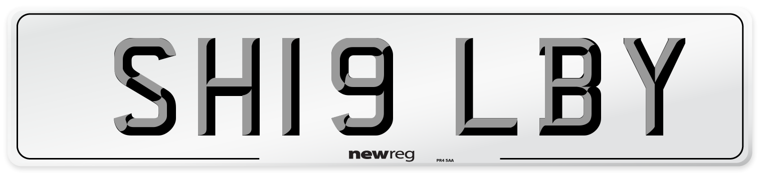 SH19 LBY Number Plate from New Reg